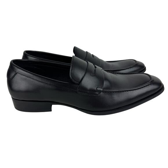 ALFANI FAUX LEATHER MEMORY FOAM PENNY LOAFERS IN‎ BLACK NWOB MEN'S SIZE 10.5 - Picture 7 of 12